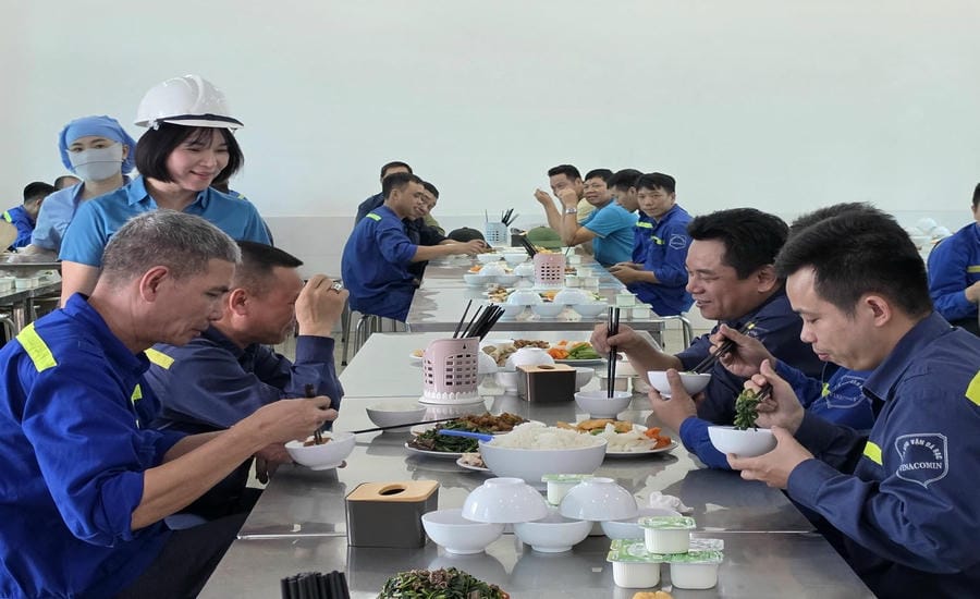 On the occasion of Workers' Month 2026, the Trade Union of Da Bac Logistics Company (TKV Trade Union) coordinated to organize a Trade Union Meal for all employees. Photo: Thuy Quynh