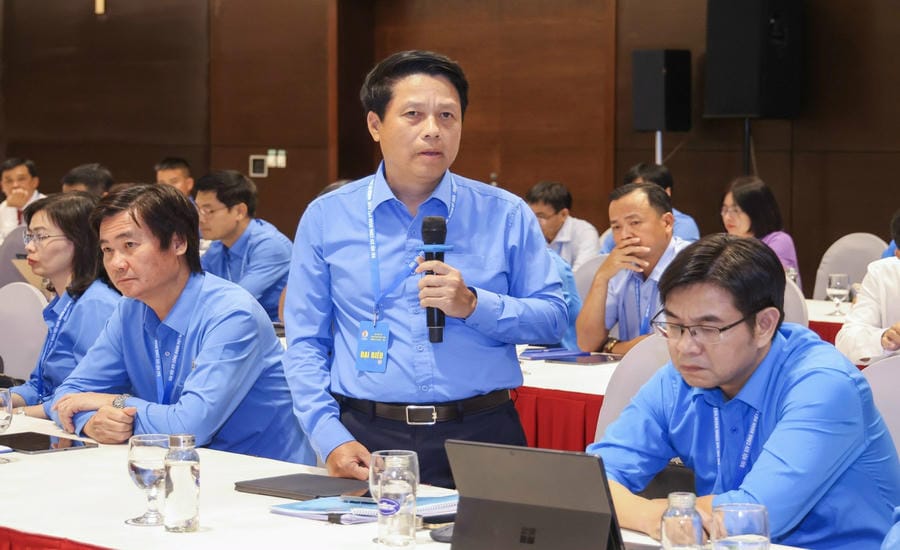 Mr. Pham Tien Dung - Deputy Governor of the State Bank, Member of the Executive Committee of the Vietnam General Confederation of Labour, Chairman of the Vietnam Bank Union. Photo: Hai Nguyen