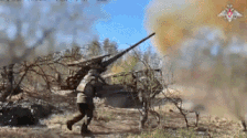 Russian artillery attacks Ukrainian stronghold. Photo: Russian Ministry of Defense