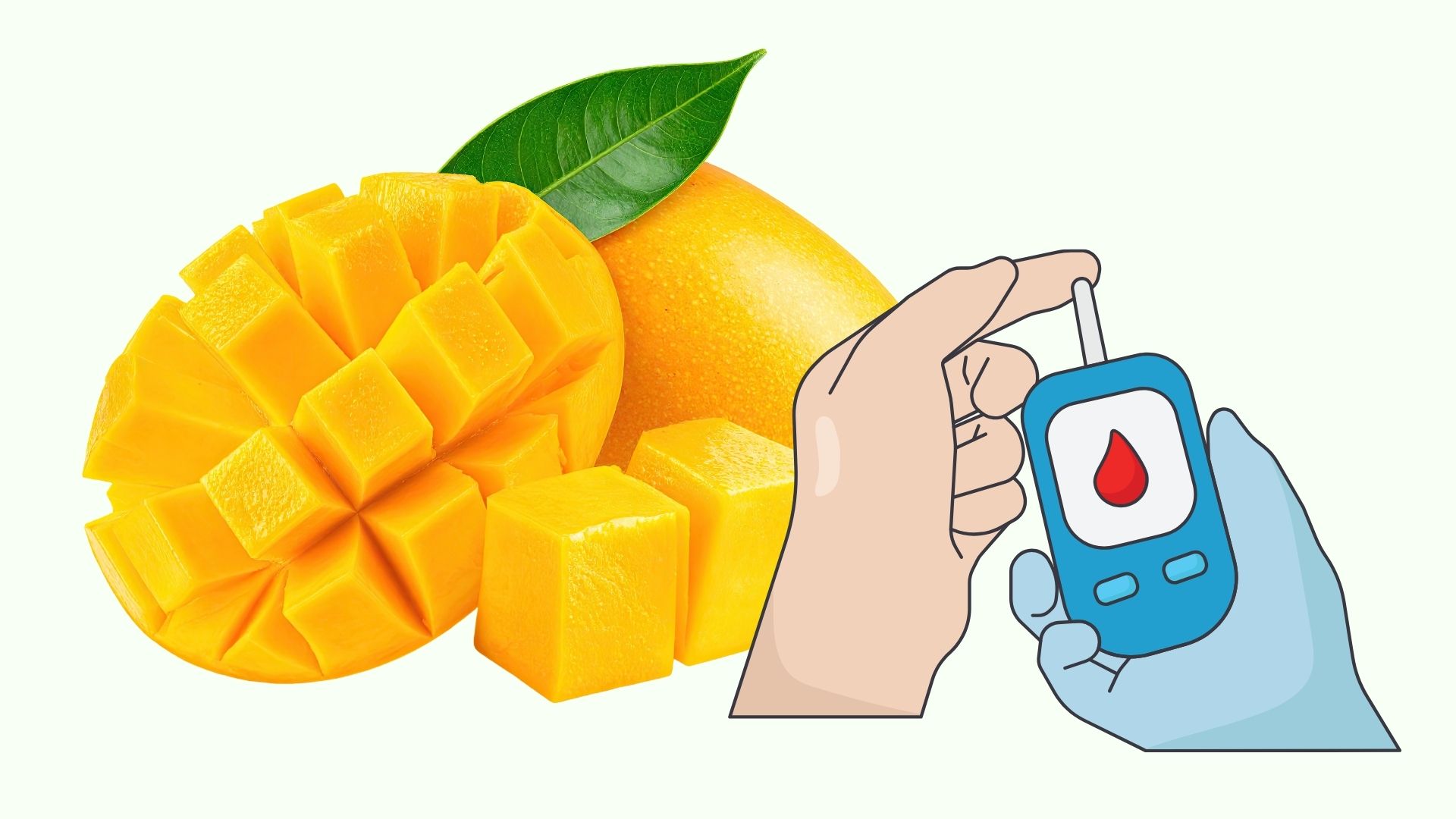 What is blood sugar like when eating 300g of mangoes a day? Graphics: Linh Dan