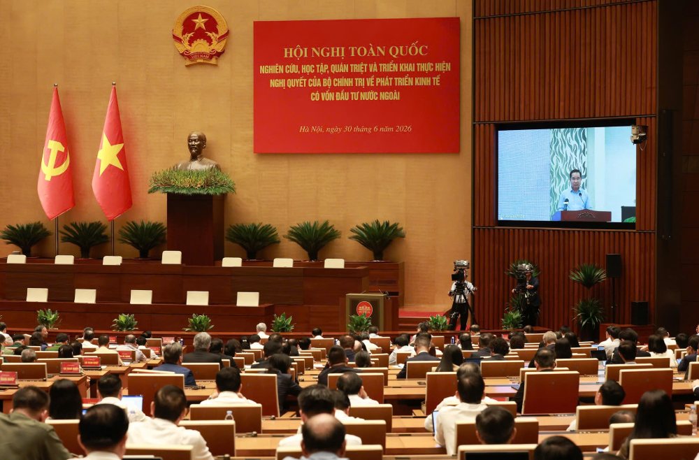 Chairman of Ho Chi Minh City People's Committee Nguyen Van Duoc mentioned the strong shift from project attraction thinking to creating an ecosystem to attract high-quality capital flows. Photo: Hai Nguyen