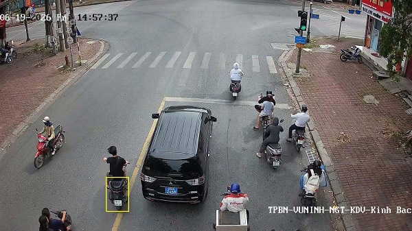 Motorbike owner fined remotely in Bac Ninh. Photo: Bac Ninh Traffic Police