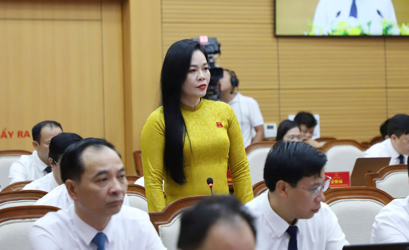 Đại biểu Lê Ngọc Quỳnh chất vấn lãnh đạo Sở Giáo dục và Đào tạo