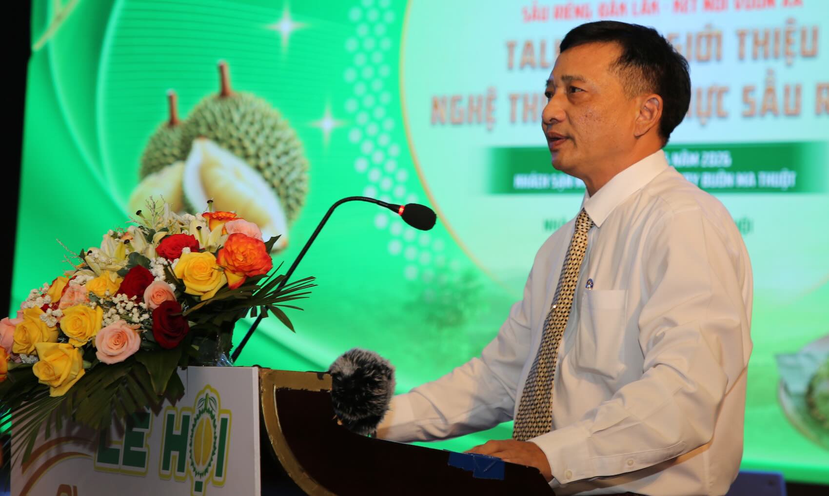 Ông Nguyễn Quốc Hiệp - Phó Giám đốc Sở Văn hóa, Thể thao và Du lịch tỉnh Đắk Lắk phát biểu tại sự kiện. Ảnh: Công Sáng