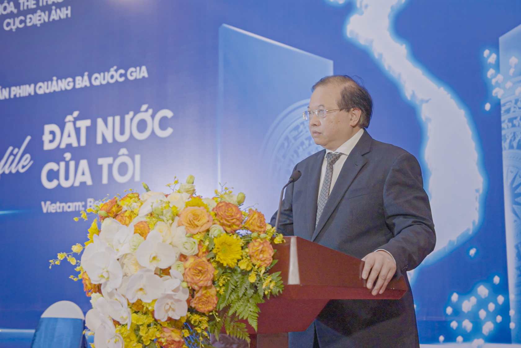 Thứ trưởng Bộ Văn hóa, Thể thao và Du lịch Tạ Quang Đông phát biểu tại họp báo ra mắt dự án 