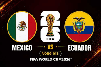 Live football Mexico vs Ecuador at World Cup 2026.