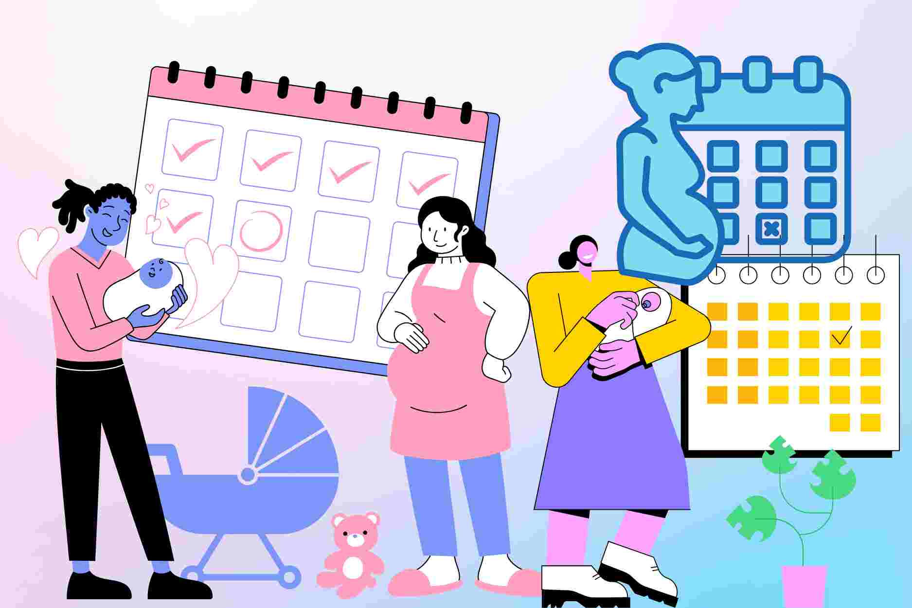 女性労働者の場合、7月1日から産休期間が加算されます。