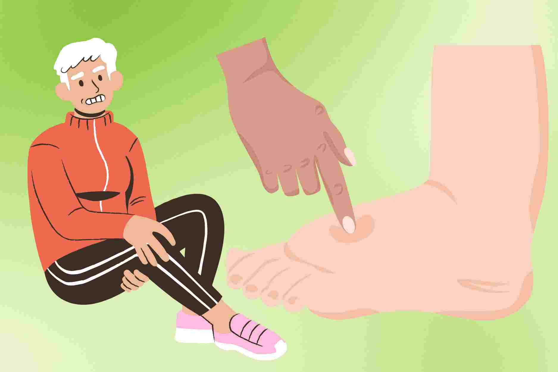 Signs of foot edema in the elderly
