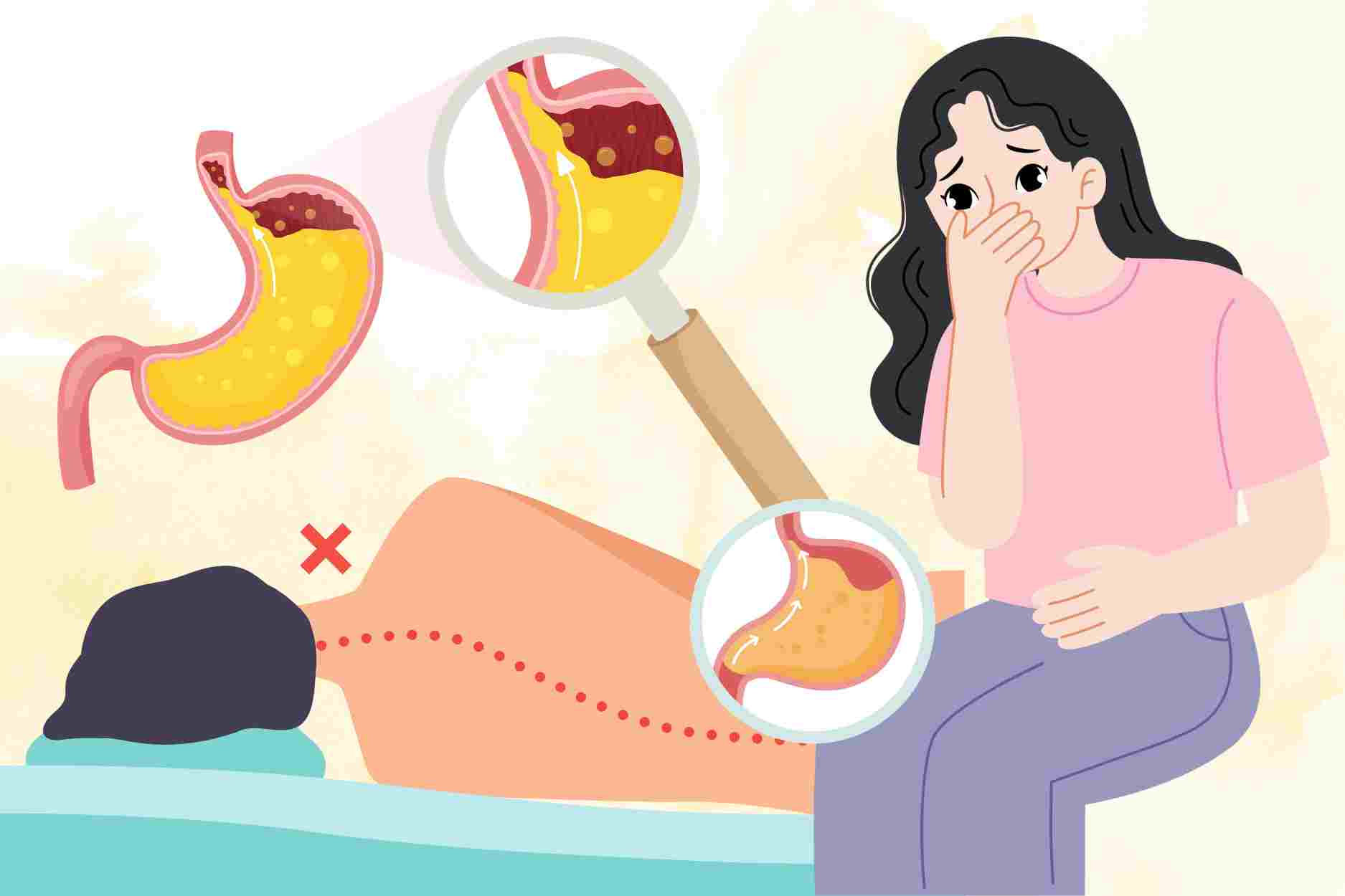 Sleeping positions to avoid in people with gastroesophageal reflux disease
