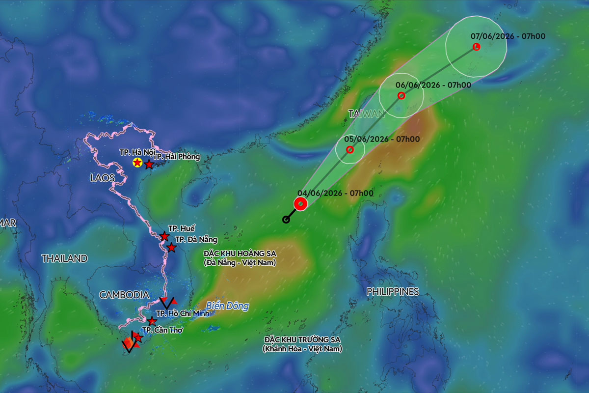 Forecast of bad weather due to the first tropical depression in the East Sea