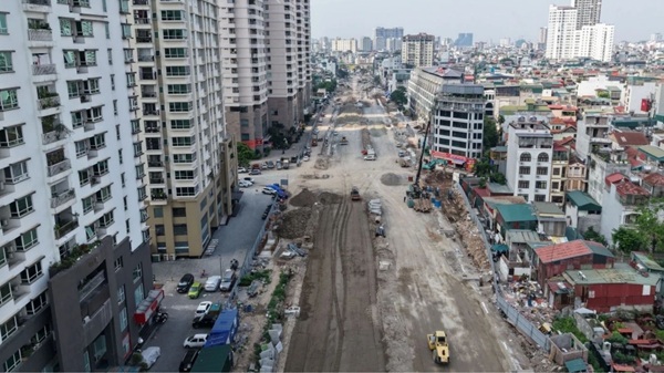 Nút thắt mặt bằng trên Vành đai 2,5 dần được tháo gỡ. Ảnh: Hải Lê