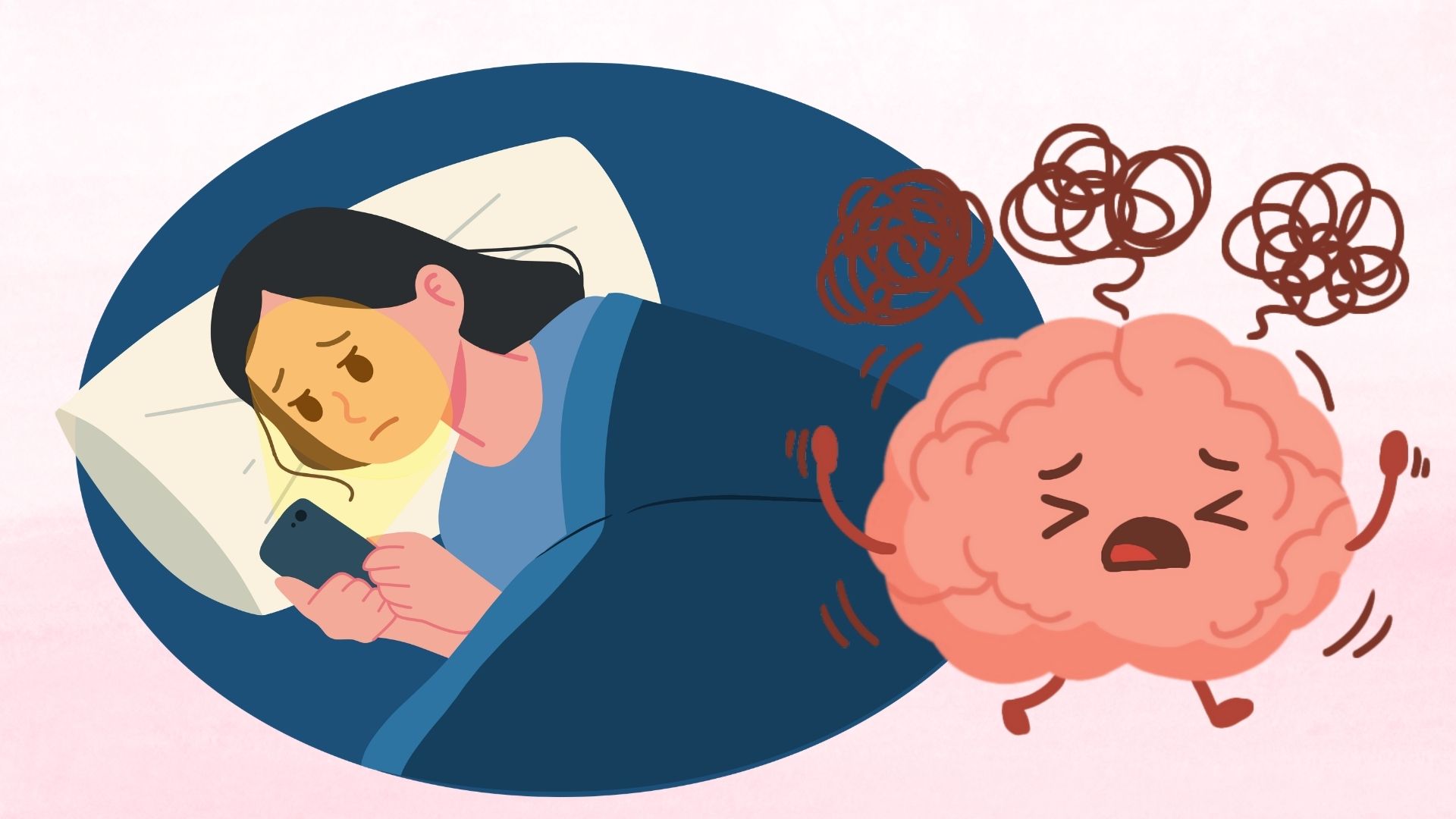 The habit of using the phone before bed is harmful to the brain. Graphics: Thanh Thanh