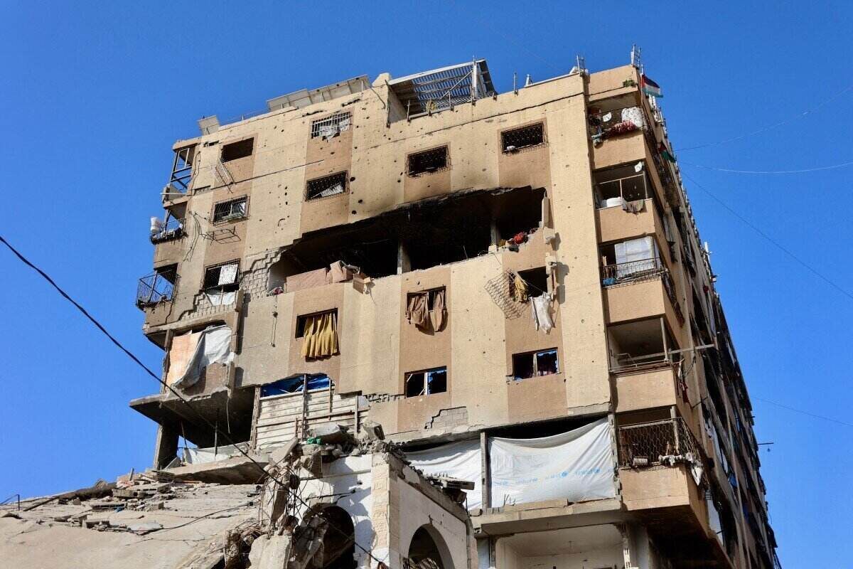 A building damaged in Israel's attack on Gaza on June 4. Photo: AFP