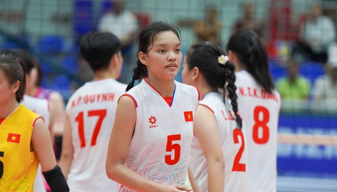 Young Vietnamese female volleyball players will gather to prepare for the 2026 AFC U18 Championship. Photo: VFV