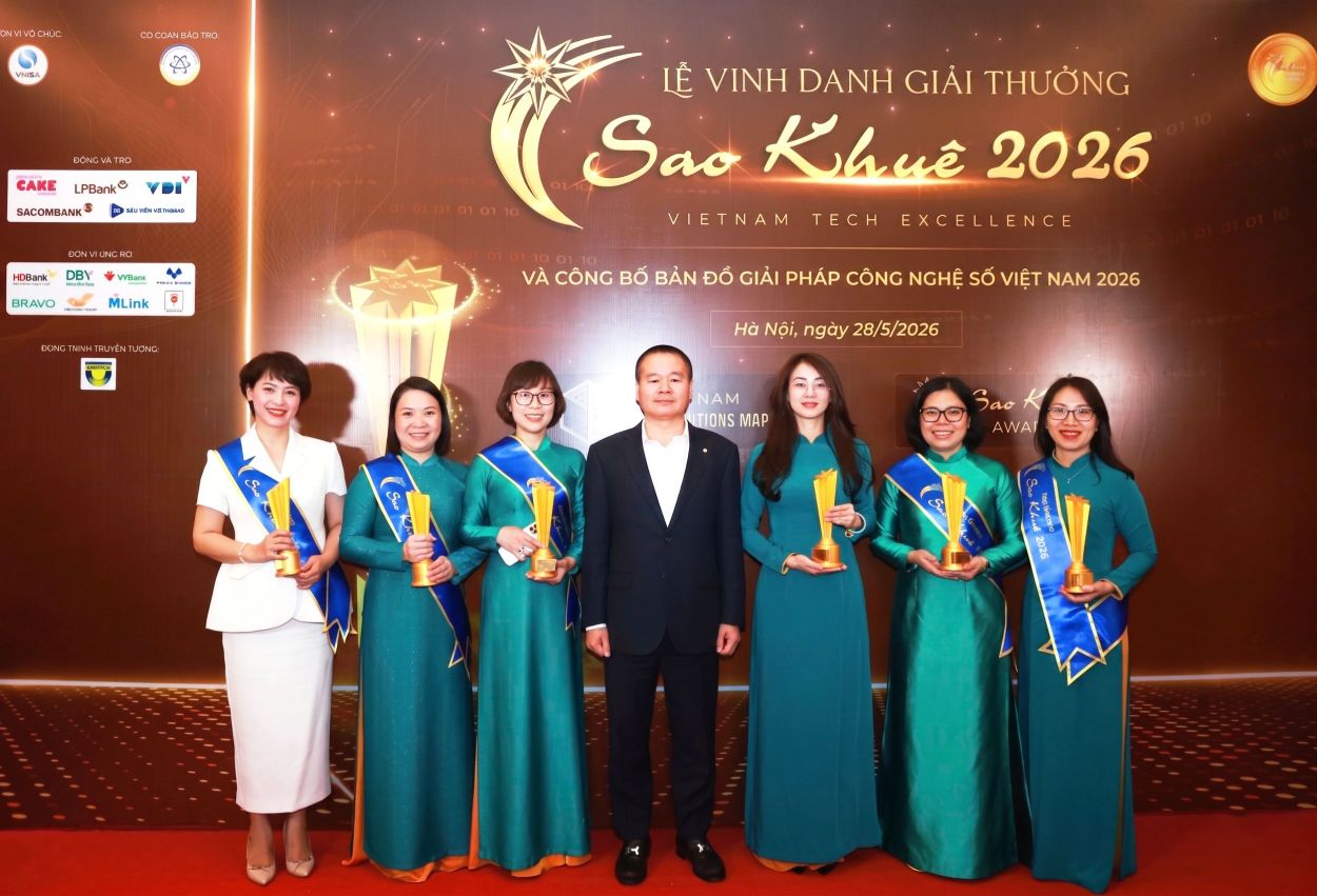 Representatives of some BIDV units at the 2026 Sao Khue Awards Ceremony. Photo: BIDV