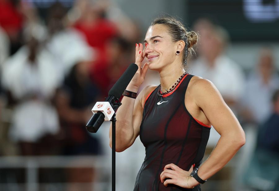 Aryna Sabalenka suffers shocking defeat in Roland Garros quarter-finals. Photo: Xinhua