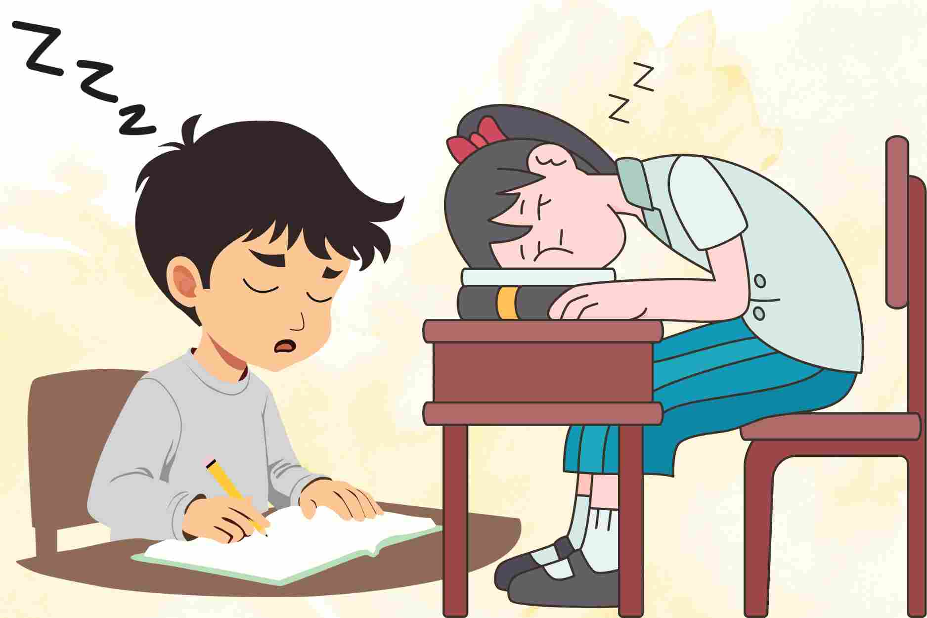 Why is it easy to fall asleep while studying?