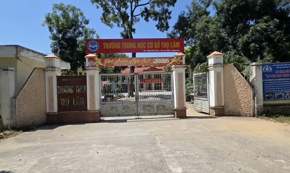 Trường THCS Thọ Lâm chấm dứt hợp đồng đối với nam giáo viên vì làm lộ đề thi cuối học kỳ. Ảnh: Minh Hoàng 