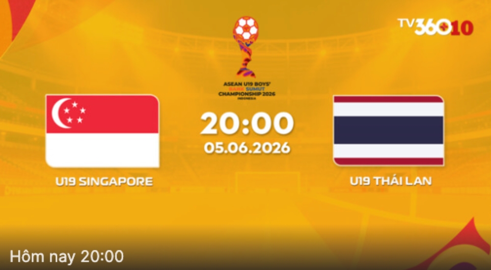 U19 Singapore vs U19 Thailand at the U19 Southeast Asian Championship. Photo: TV360