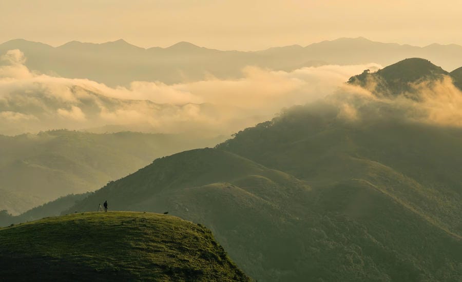 Sunset on the Dong Cao plateau. Photo: Vi Phuong