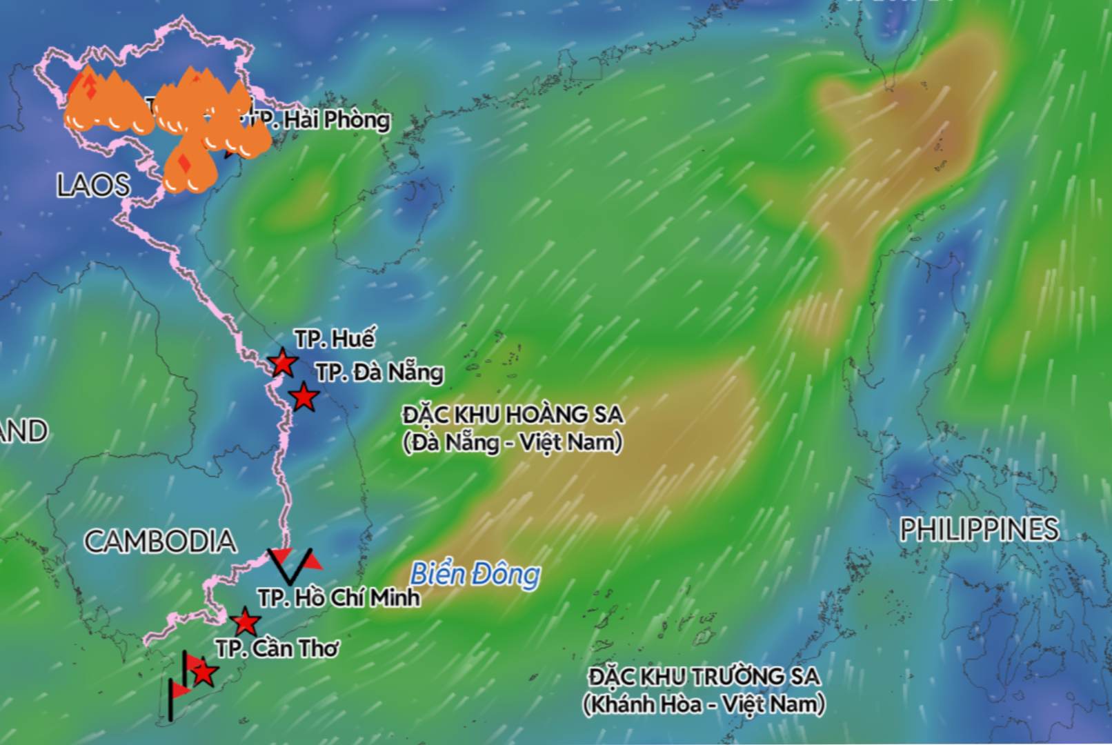 The tropical depression is unlikely to return to the East Sea. Image source: Vietnam Disaster Monitoring System