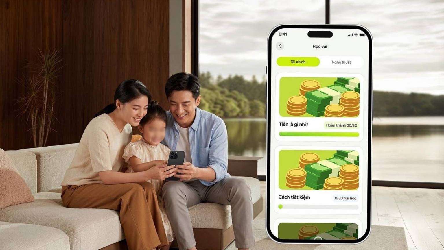 VIB Junior Banking được phát triển với mong muốn đồng hành cùng ba mẹ và con trong việc xây dựng thói quen tài chính hiện đại. Ảnh: VIB