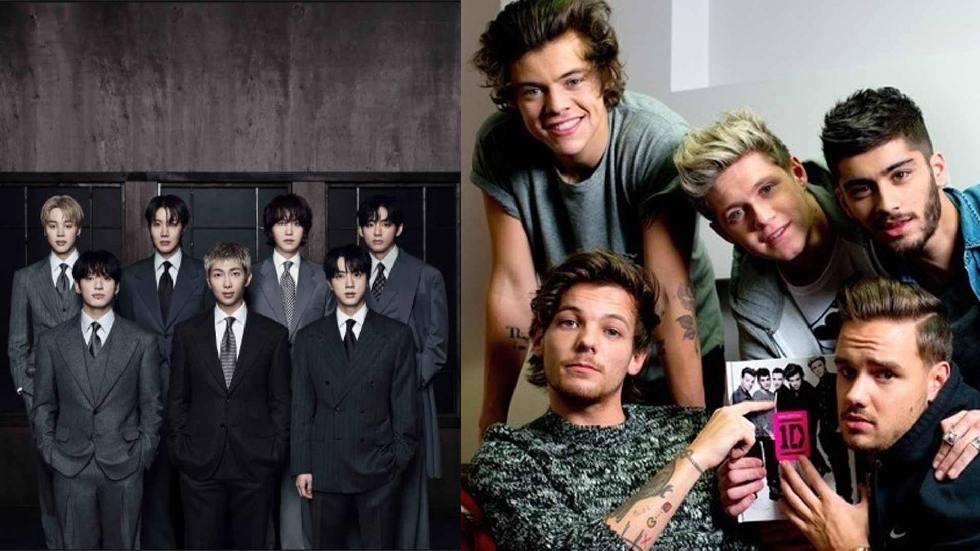 BTS và One Direction mang phong cách âm nhạc khác biệt. Ảnh: Lotte/Xinhua