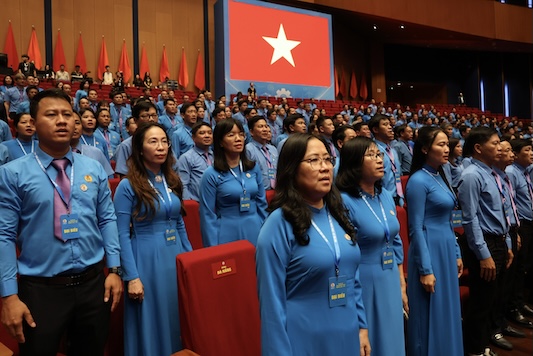 Chương trình Đại hội XIV Công đoàn Việt Nam kết thúc tốt đẹp sau 2,5 ngày làm việc. Ảnh: Hữu Chánh