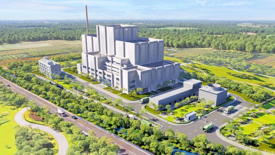 Perspective of the Solid Waste Fuel Plant Project in Phu Tan ward, Vinh Long province applying modern German technology. Photo: Amaccao Group