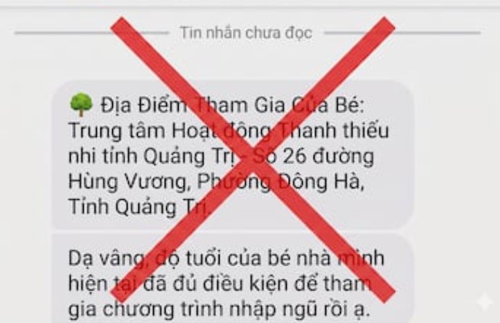 Quang Tri Provincial Youth Union warns that information on social networks recruiting "Military Summer School" is fake. Photo: Quang Tri Provincial Youth Union provided