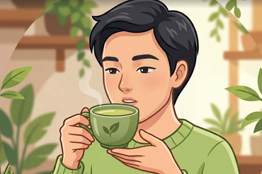 Drinking green tea regularly can affect iron absorption. Graphics: Thien Nhan