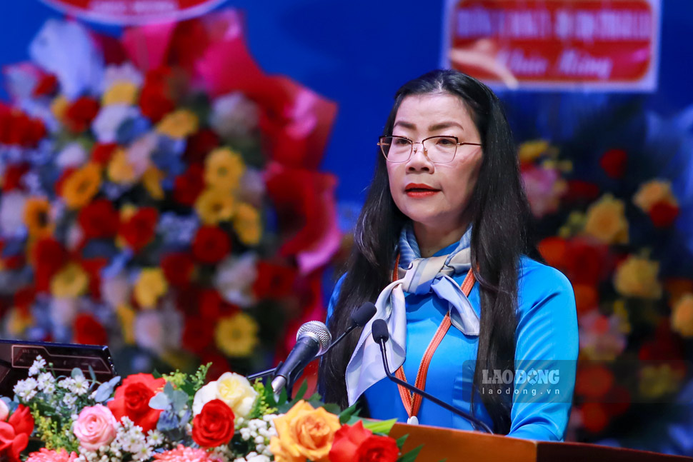 Phó Chủ tịch Liên đoàn Lao động tỉnh Gia Lai Nguyễn Thị Thanh Thủy. Ảnh: Hoài Phương