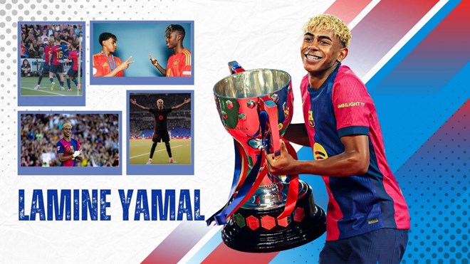 Lamine Yamal đăng ký bảo hộ nhiều thương hiệu cá nhân, chỉ đứng sau Kylian Mbappe tại World Cup 2026. Ảnh: Lê Vinh