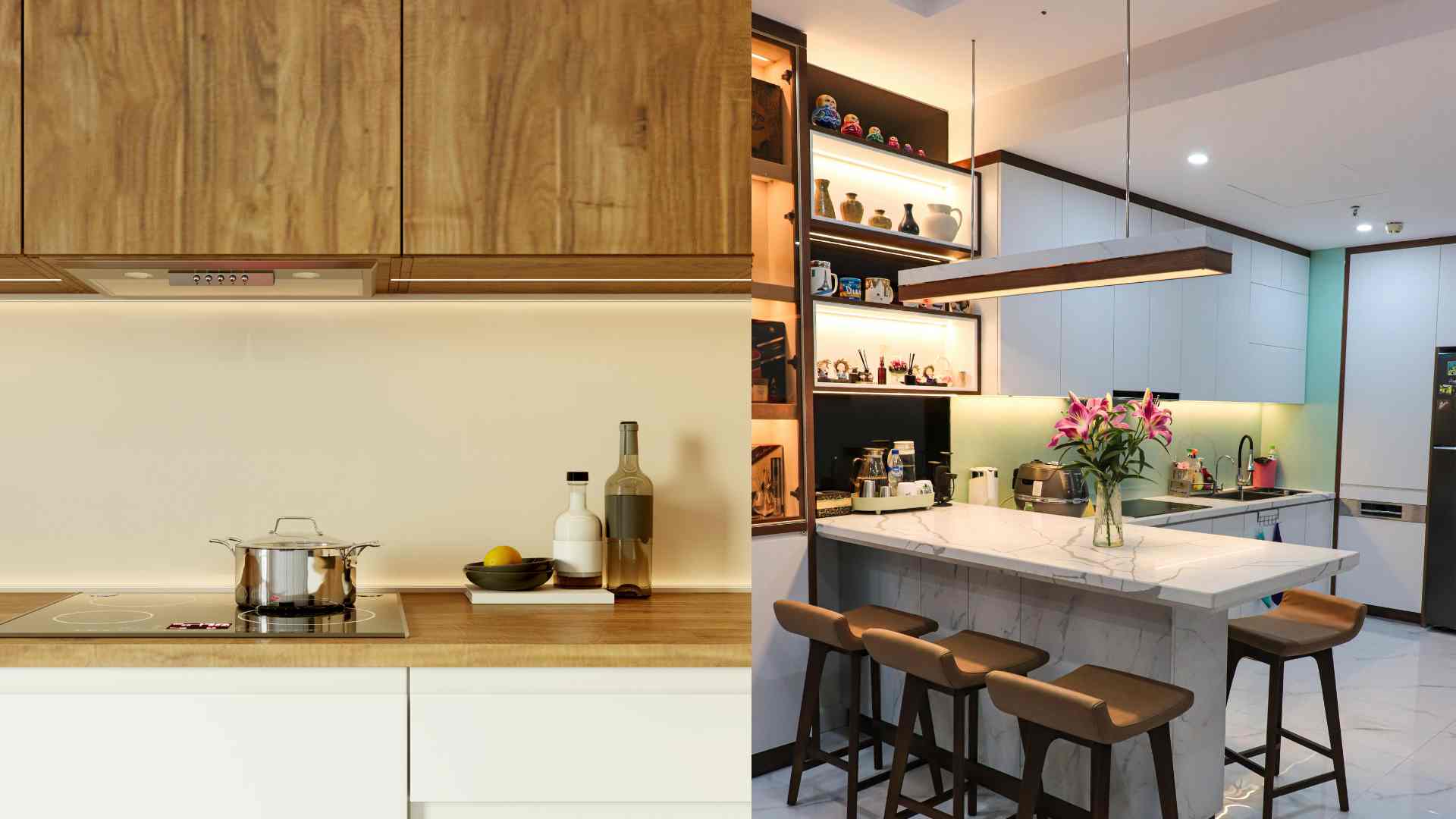 Smart designs make the kitchen more neat, convenient and modern. Graphics: Ha May