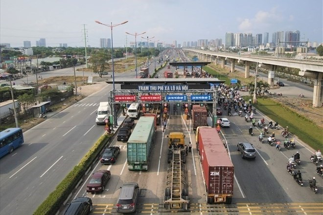 Estación de peaje BOT Xa lộ Hà Nội en Ciudad Ho Chi Minh. Foto: Anh Tú