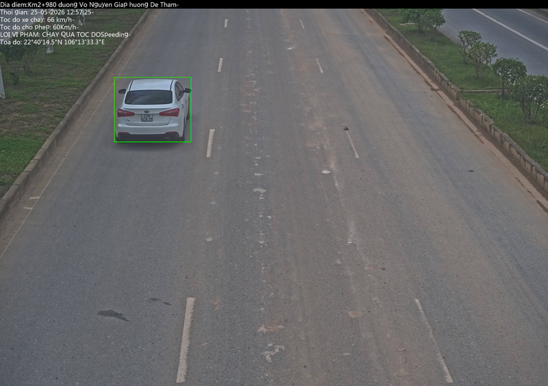 Series of violating vehicles in Cao Bang fined remotely. Photo: Cao Bang Police
