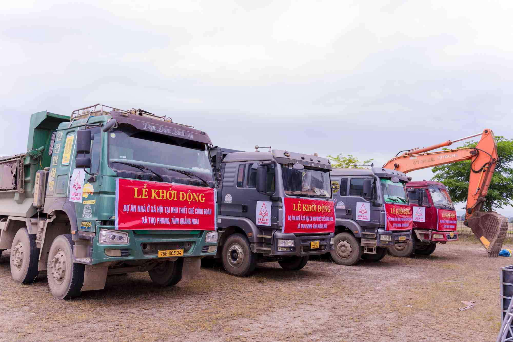 Groundbreaking ceremony for the Social Housing project at Quang Ngai Trade Union Facilities in Tho Phong commune on May 19, 2026. Photo: Dong Giang