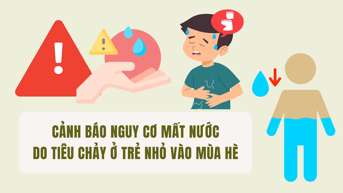 Warning about the risk of dehydration due to diarrhea in young children in the summer