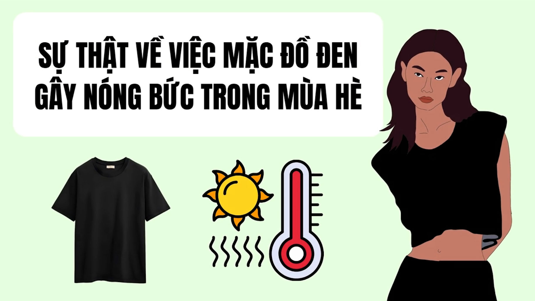 The truth about wearing black clothes causing heat in the summer.