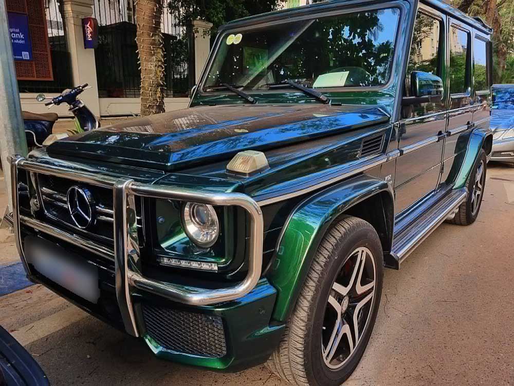 The Mercedes-Benz G65 AMG attracted attention when it appeared on the streets of Hanoi. Photo: Bao Quoc