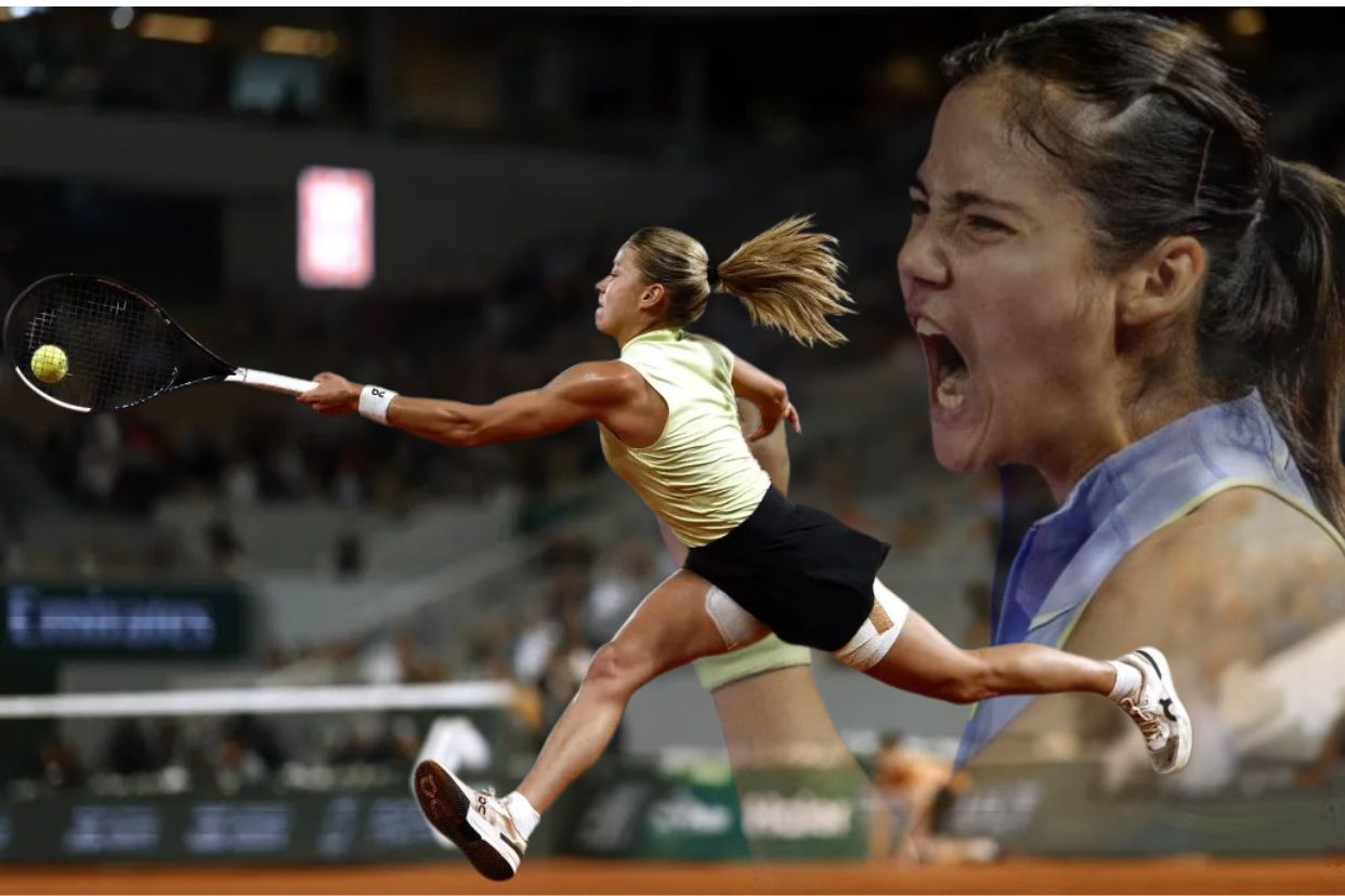 Chiến tích của Emma Raducanu tại US Open 2021 sẽ là động lực cho Chwalinska ở trận chung kết Roland Garros 2026. Đồ hoạ: Lê Vinh