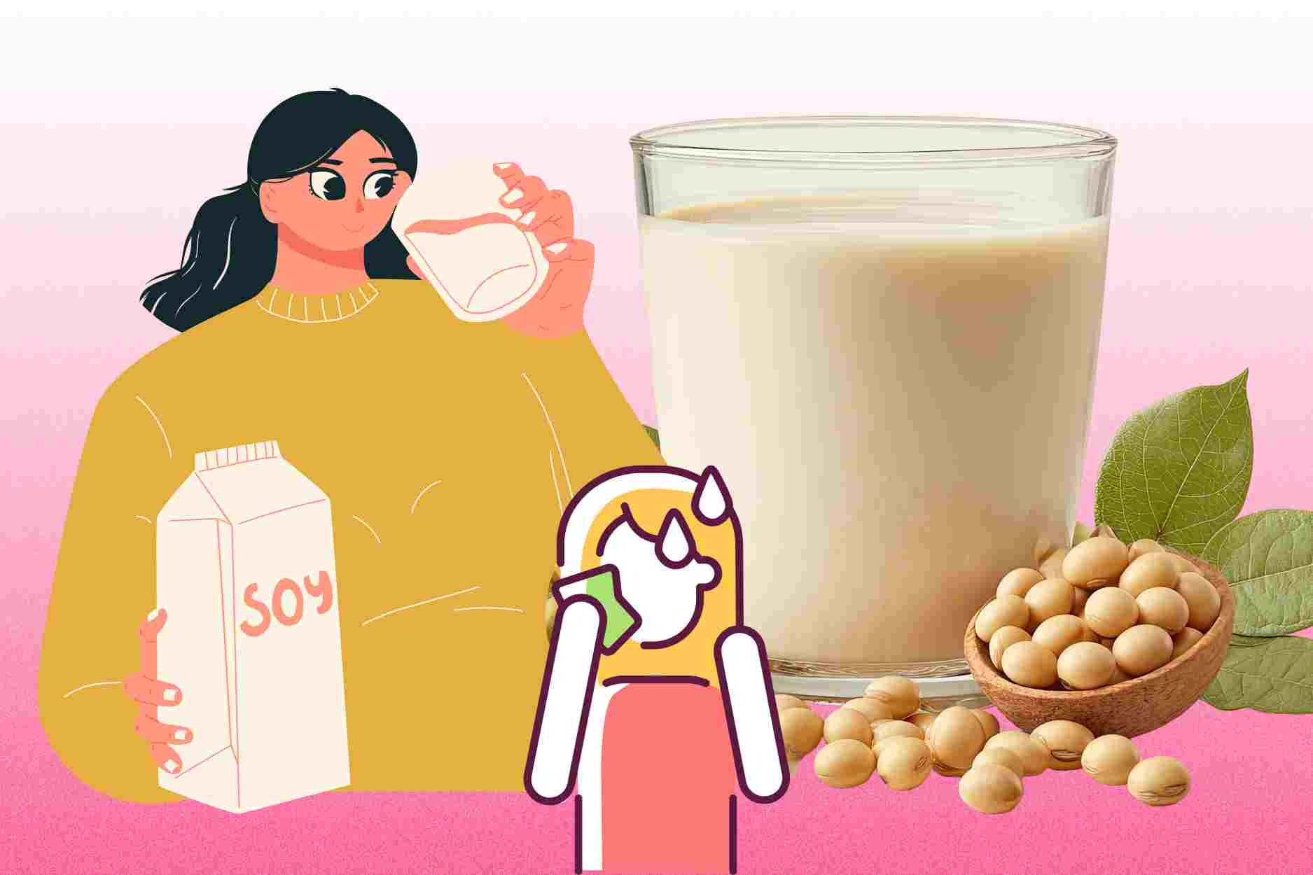 Soy milk can help reduce hot flashes in premenopausal women