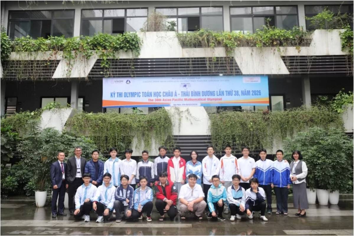 Đoàn học sinh Việt Nam tham dự Olympic Toán học châu Á - Thái Bình Dương 2026. Ảnh: Bộ GDĐT