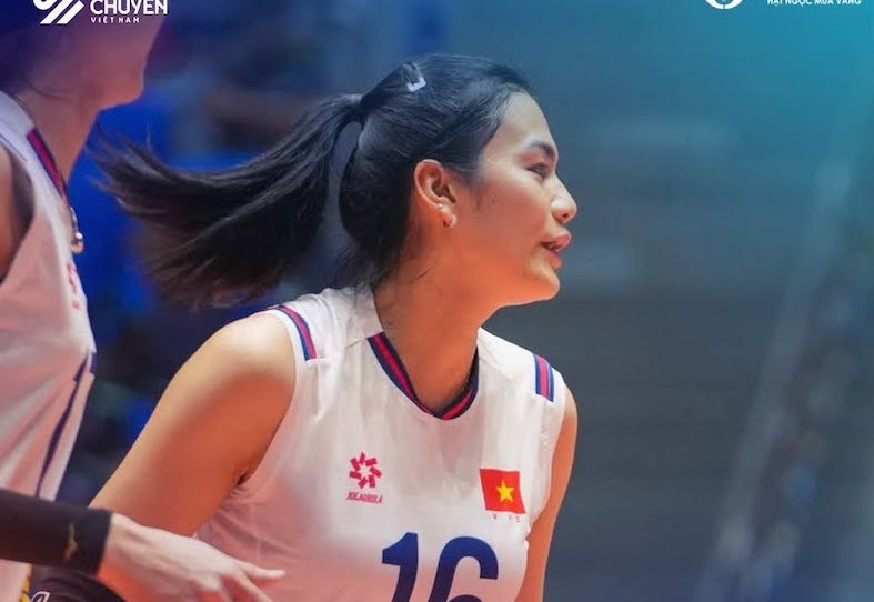 La selección femenina de voleibol de Vietnam se enfrenta a Hong Kong (China) en el segundo partido de la Copa AVC 2026. Foto: VFV