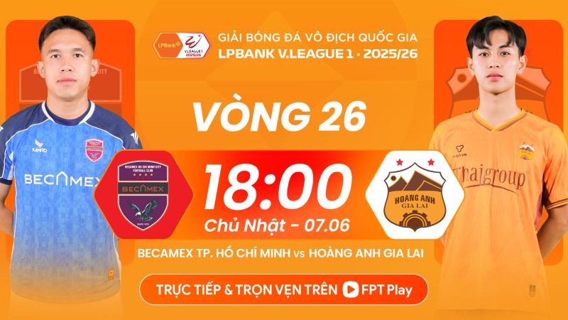 Becamex TPHCM meets Hoang Anh Gia Lai in the final round of the V.League. Photo: FPT Play