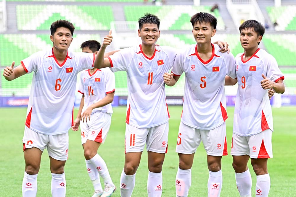 La sub-19 de Vietnam apunta a un billete para las semifinales del Campeonato Sub-19 del Sudeste Asiático 2026. Foto: VFF