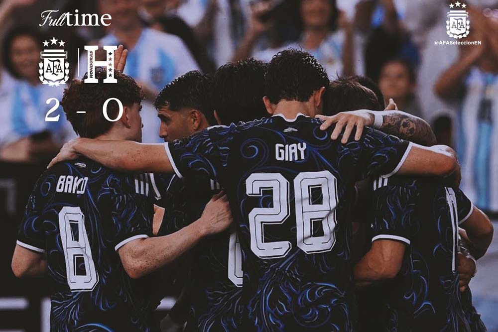 La selección argentina tiene una preparación favorable antes del día de defender el título de la Copa Mundial. Foto: AFA