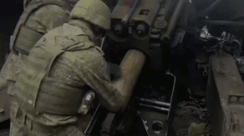 Russian artillery on duty on the battlefield. Photo: Russian Ministry of Defense