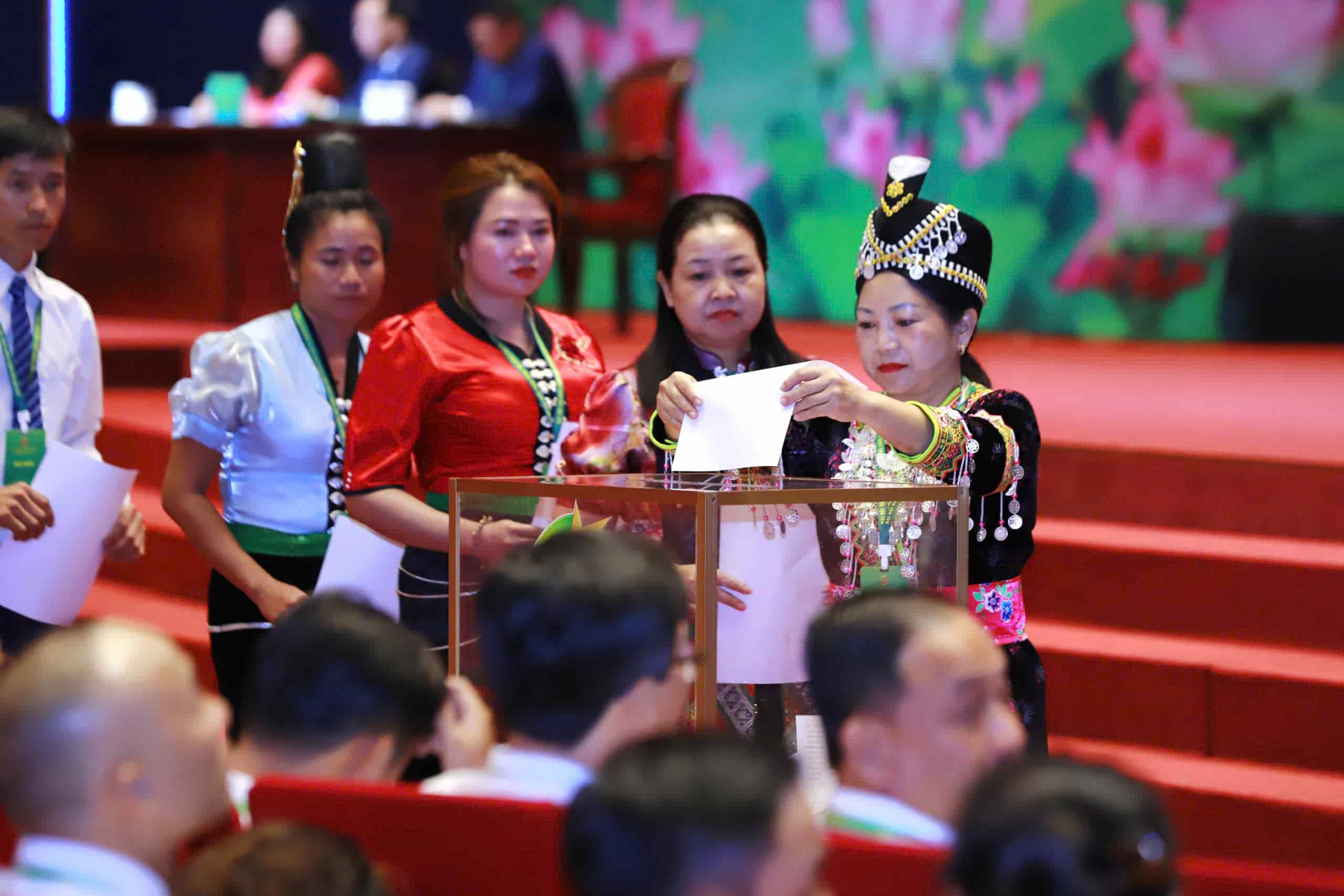Đại hội tiến hành bầu cử Ban Chấp hành Trung ương Hội Nông dân Việt Nam khóa IX. Ảnh: Ban Tổ chức.