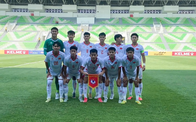 U19 Vietnam still has a chance to enter the semi-finals of the 2026 U19 Southeast Asian Championship. Photo: VFF